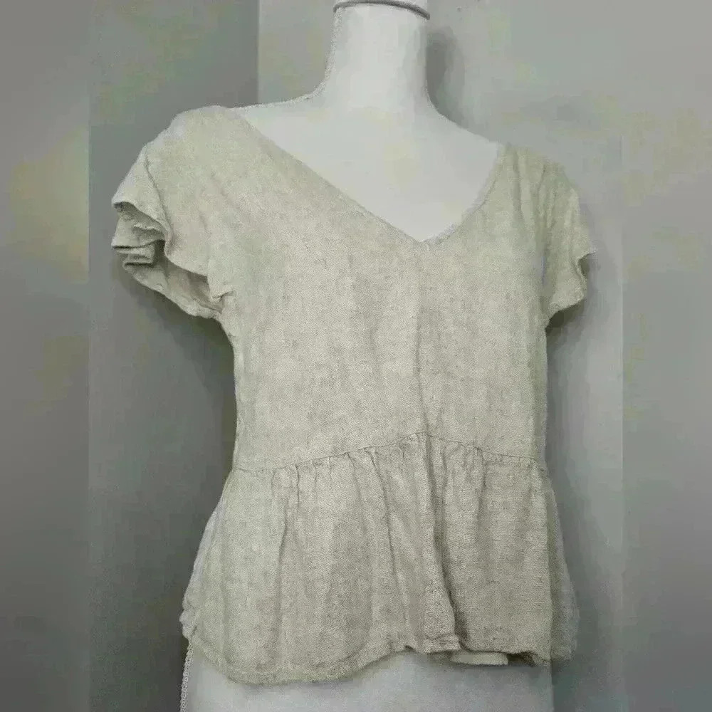 Abercrombie & Fitch Linen Flutter Sleeve - image 6